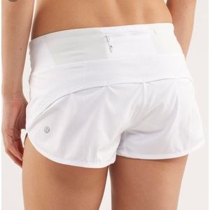 white lulu shorts